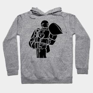 Orc Knight (Black): A Fantasy Design Hoodie